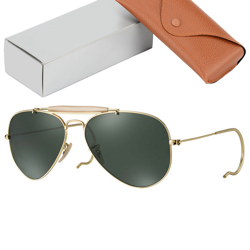 

Fashion Glass Sunglasses Womens Sport Pilot Mens Sun Glasses Classical Metal Frame Sunglasses Luxury Eyeglasses UV Protection Lenses Des Lunettes De Soleil