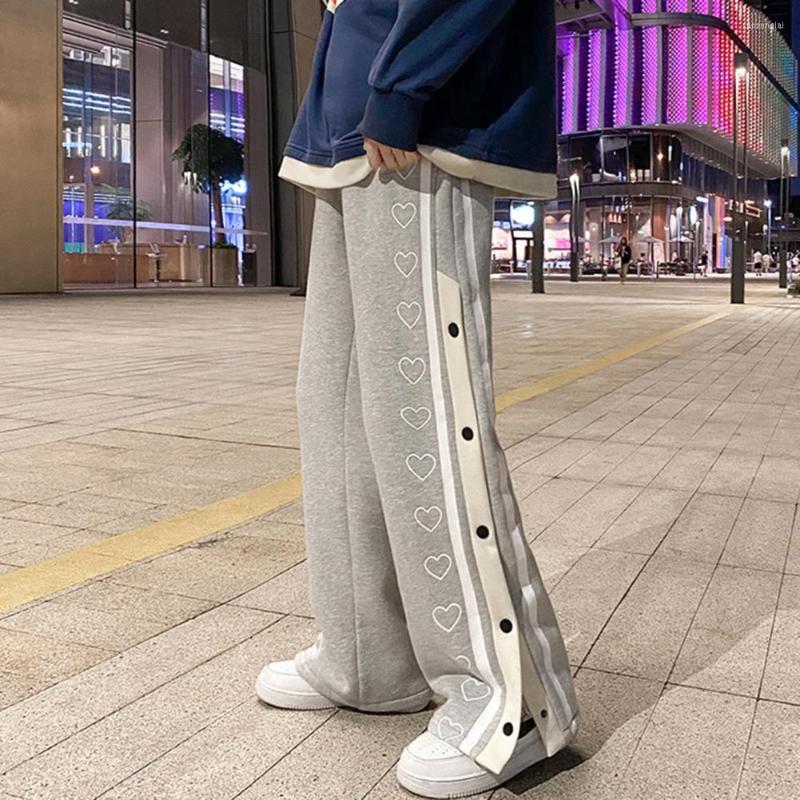 

Men' Pants Side Slit Spring Autumn Lace-up Mid Waist Skateboard For Daily Wear, Black