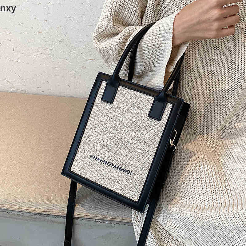 

Shopping Bag Luxury Tote Simple 2022 Winter Trend Brand Shoulder Bag for Women Pu Leather Crossbody Bag Female Designer Handbag 220723, Beige
