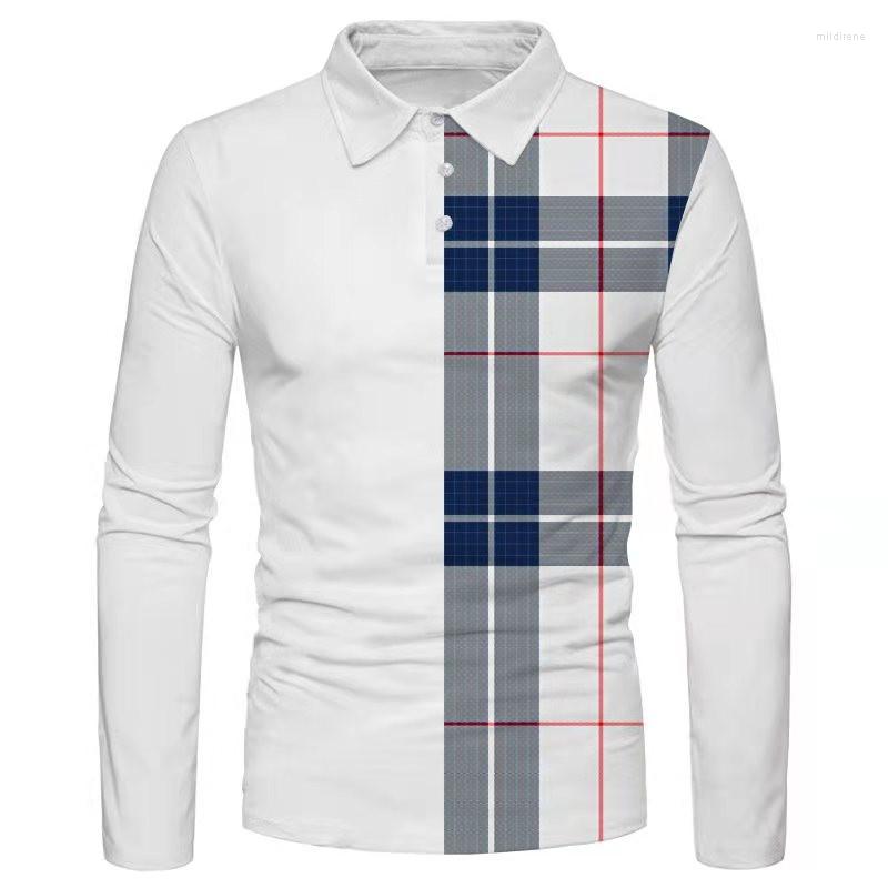 

Men' Polos Autumn 2022 Men Fashion Long Sleeve Striped Polo Shirts Casual Turn-down Collar Slim Fit Zipper Streetwear Tops, Cxpls-11