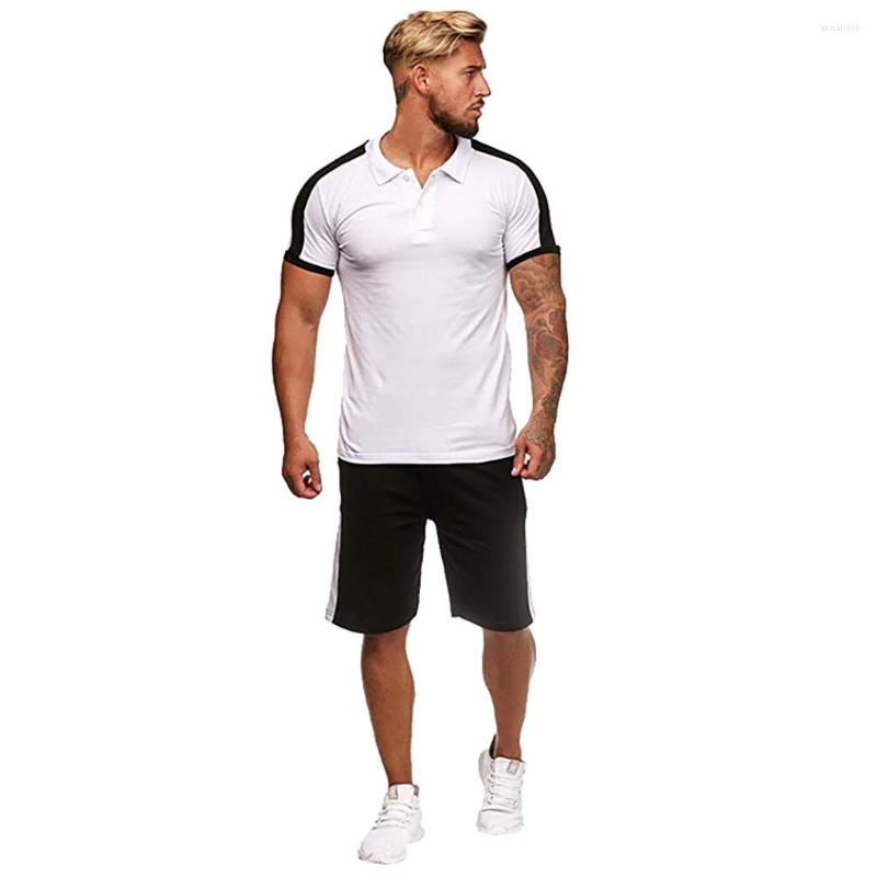 

Men's Tracksuits Pinstripe Suit Men Sports Stripe Sets Color Summer Shorts Sleeve Leisure Short Collision 40 Regular Jacket For Slim Fit, Grey