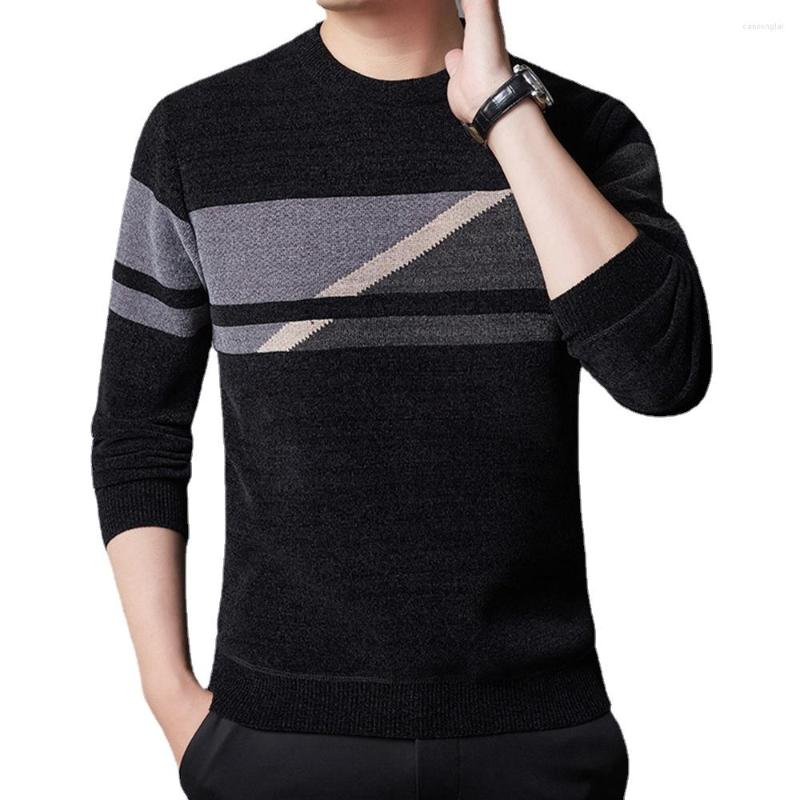 

Men's Sweaters Men's Winter Wear Thickened Sweater Chenille Warm Pullover Knit, Black