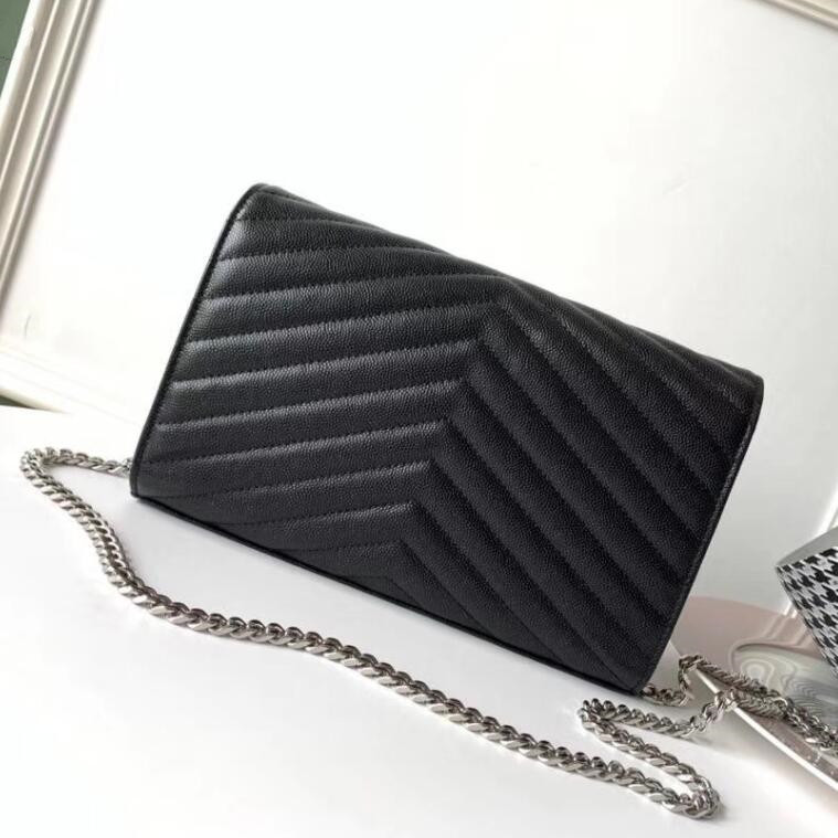 

Luxury Designer Woman Shoulder Bag Handbags Genuine Leather Bags Handbag Women Original Box Messenger Cross body Purse Wallet Chain caviar, White-gold;caviar