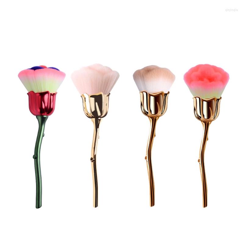 

Makeup Brushes Flower Unique Rose Foundation Blending Contour Powder Cosmetic Tools Professional Accessories
