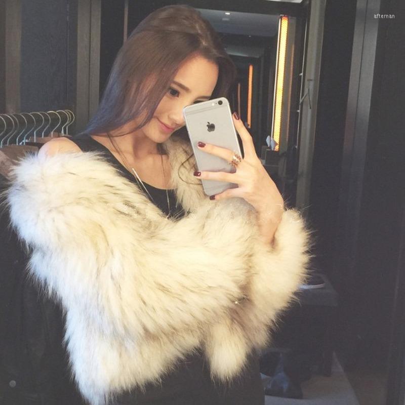 

Women's Fur Women Winter Short Whole Leather Stitching Imitation Mink Plush Coat, White