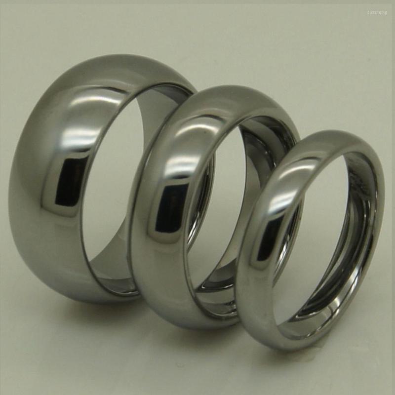 

Wedding Rings 8mm / 6mm 4mm Tungsten Carbide Polished Classic Dome Ring For Girl Boy Waterproof All Sizes