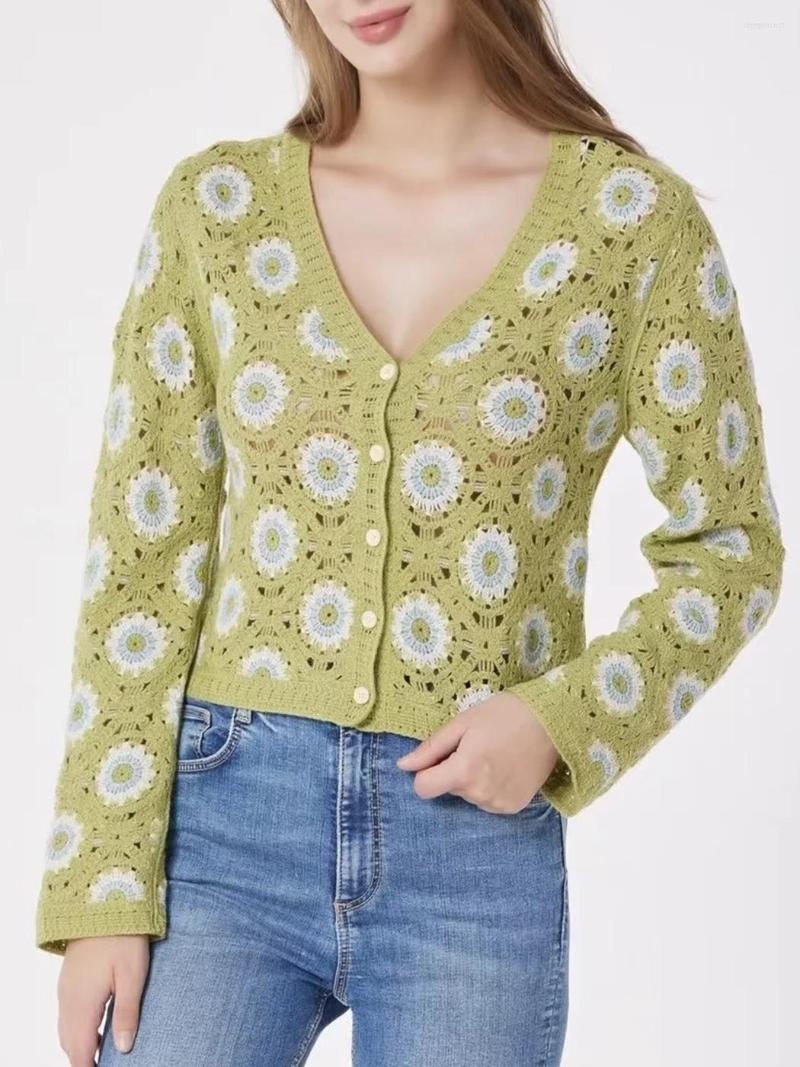 

Women's Blouses Jastie Boho Floral Embroidered Women Cardigan Tops V-Neck Long Sleeve Spring Autumn Knitted Top Blusas Mujer De Moda 2022, Beige