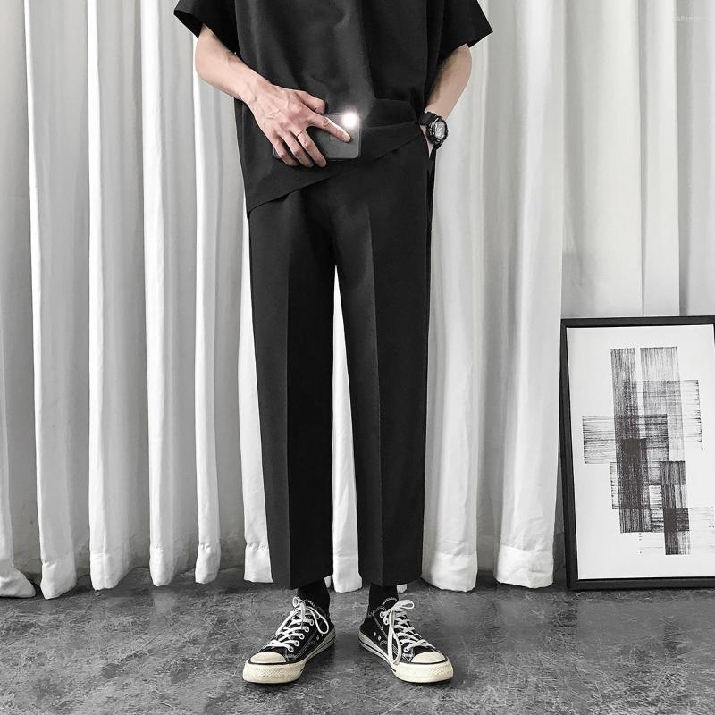 

Men' Suits 2022 Men' Loose Leisure Black Formal Suit Pants Korean Business Design Cotton Western-style Trousers Male Casual