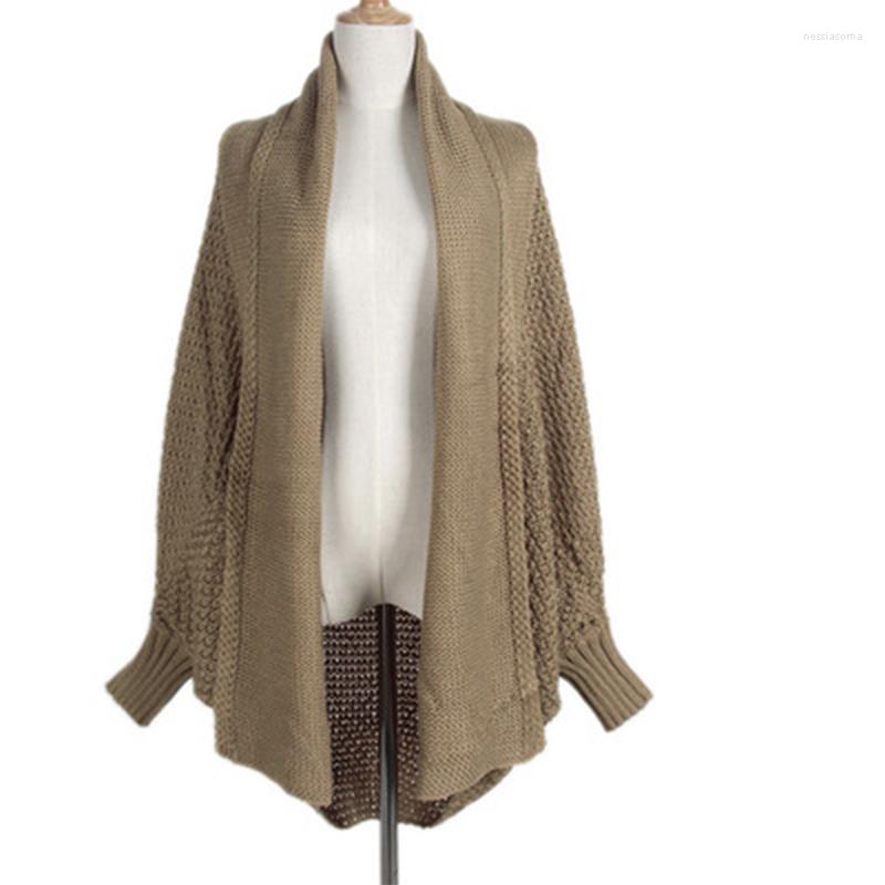 

Women's Knits 2022 Sweater Women Bat Sleeves Long Cardigan Sell European And American Autumn Loose Women's Sweaters Vestidos MMY69171, Khaki