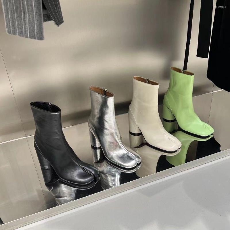 

Boots Fashion Women Ankle Clip Toe Short Black/Green/White/Silver Round High Heels Winter Booties Black Silver Green