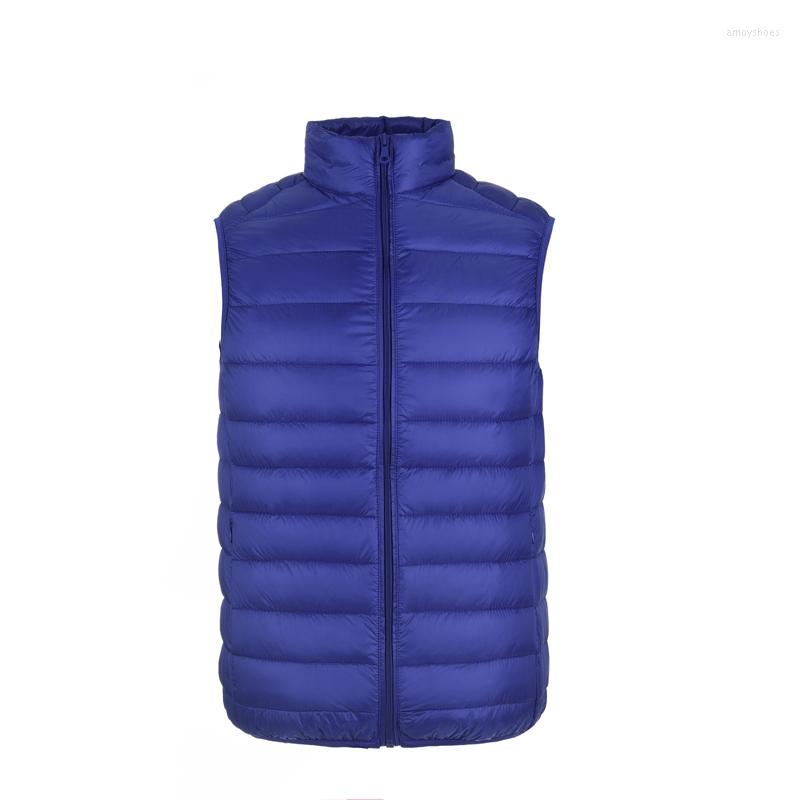 

Men' Vests 7XL 6XL Waistcoat Ultra Light Down Vest Men Lightweight Waterproof Sleeveless White Duck Male Slim Gilet, Black