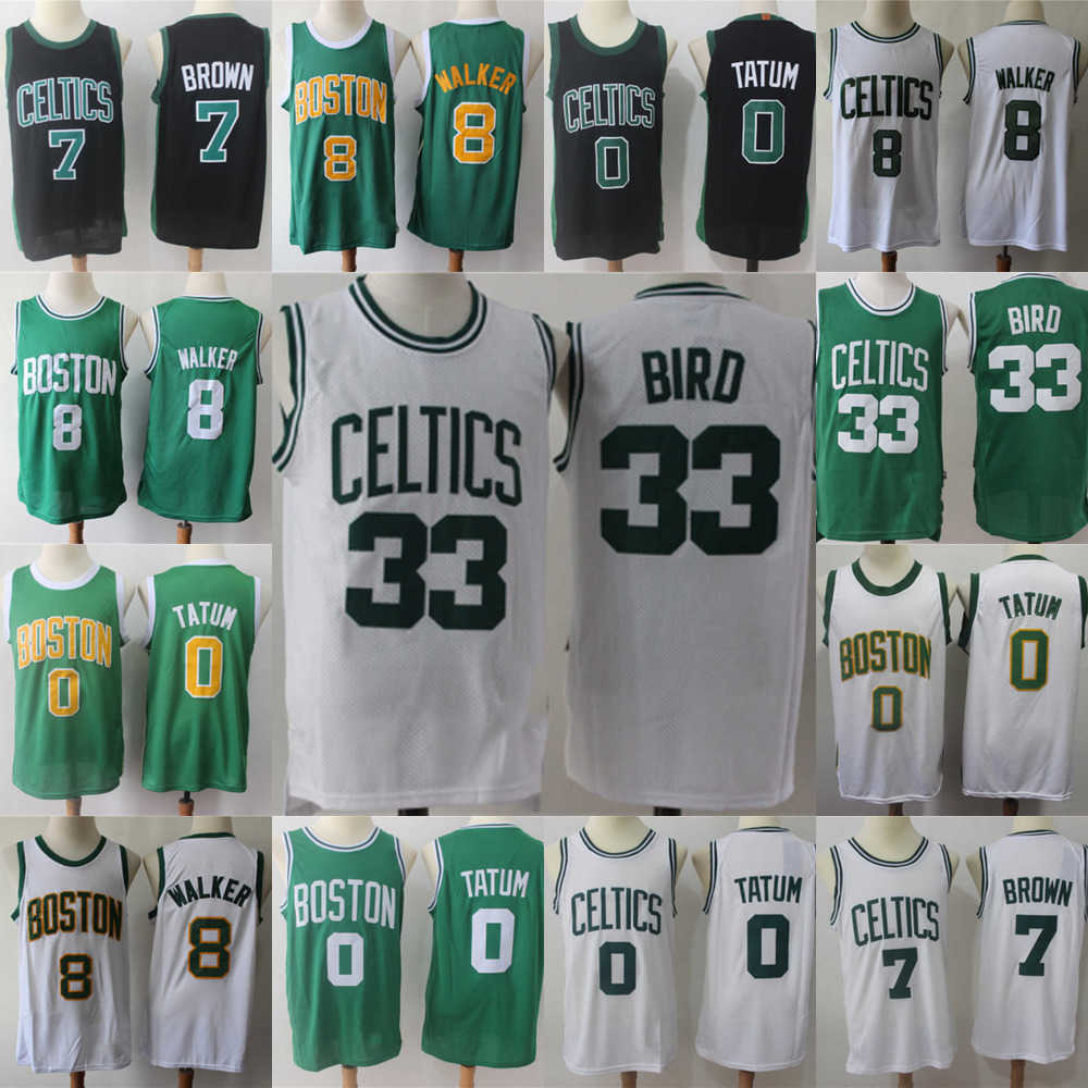 

Basketball Jerseys Men Boston''Throwback''Celtics''Jersey Larry 33 Bird Jayson 0 Tatum Jaylen 8 Kemba Walker 7 Brown Basketball Shorts Basketball Jersey green black, Color