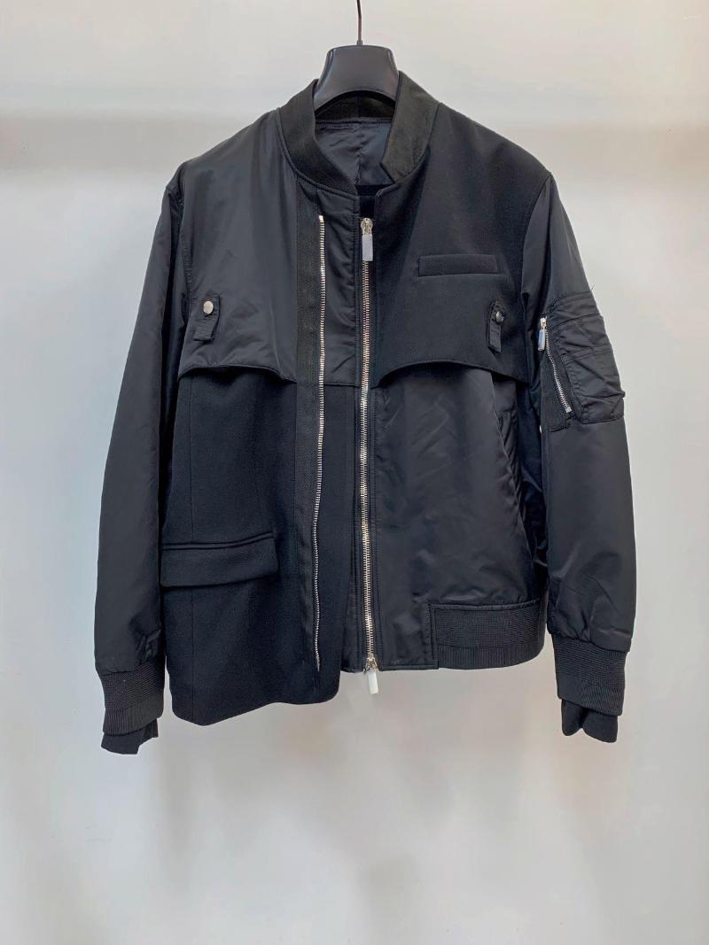 

Women' Jackets Jacket Double Zipper Closure Side Press Button Slit Asymmetric Bottom Edge Fashionable And Versatile 2022 Fall 0823Y, Black