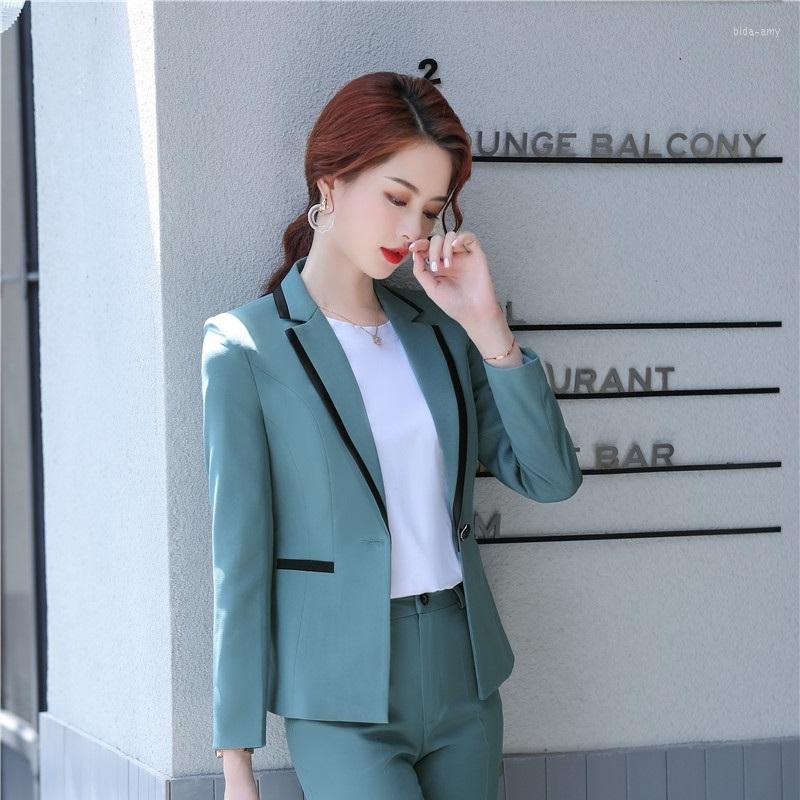 

Women' Suits 2022 Women' Jacket Fashion Green Slim Coat OL Styles Autumn Blazers For Women Business Work Blaser Outwear Tops Plus Size, Green coat