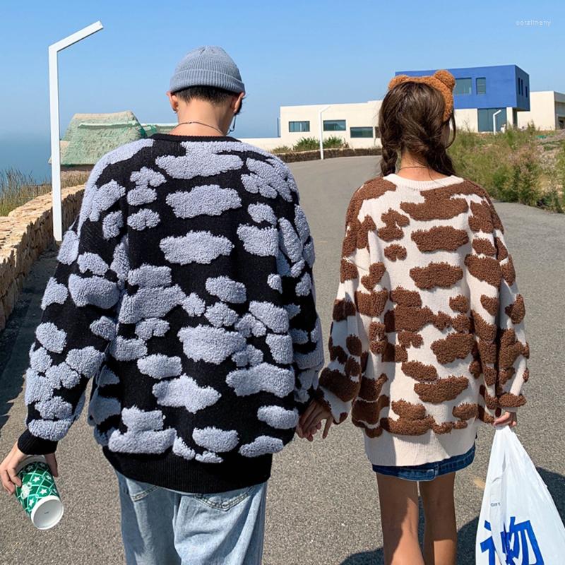 

Men' Sweaters 21 Autumn Style Couple Original Three-dimensional Relief Pattern Loose All-match Sweater Men, Black