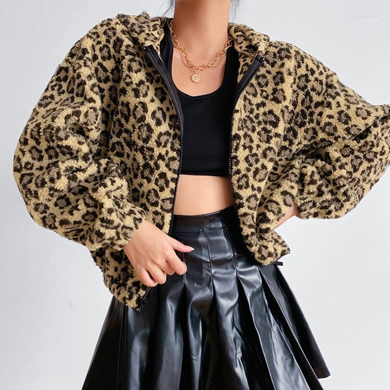 

Women' Jackets Women' Winter Women Sexy Leopard Printing Casual Office Lady Coats Fashion Long Sleeve Hooded Neck All-matching Female, Brown