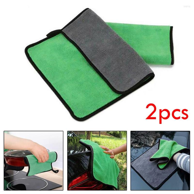 

Car Sponge 2PCS Wash Cloth Microfibre Super Absorbent Polishing Cleaning Towels Drying Kitchen Household Lint-free