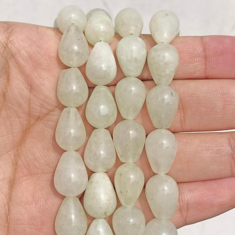 

Beads Natural Light Green Angelite Water Drop Loose For Handmade Jewelry Making Diy Bracelet Necklace 8x12mm/10x14mm