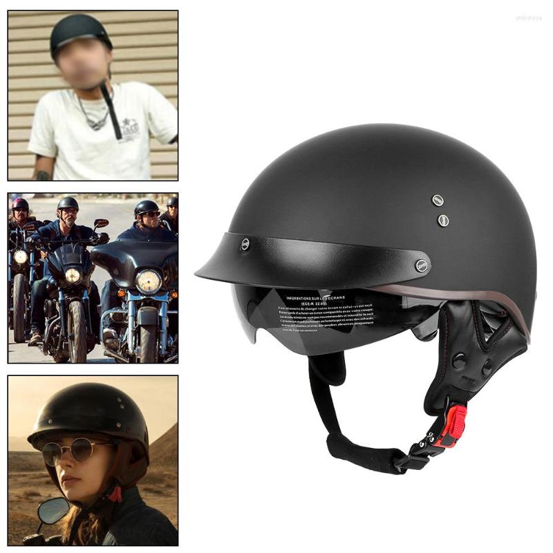 

Motorcycle Helmets Winter Warm Helmet Retro Vintage Casco Moto Unisex Open Face Scooter Biker Motorbike Racing Riding, Mablack