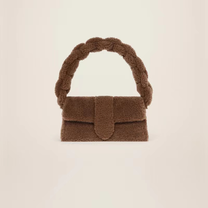 

Shoulder Bags Alligator Totes Bags Bambino Le Grand Bambidou Long Fluffy Women Purse Designer Geninue Pink Suede Leather Bag Messenger Jacquemu Hand Flapcsx4, Suede green