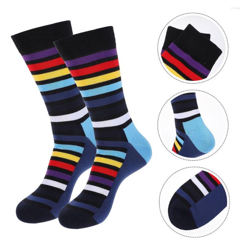 

Men's Socks 1 Pair Male Middle-tube Men Mid-calf Sock Cotton For Winter, Black
