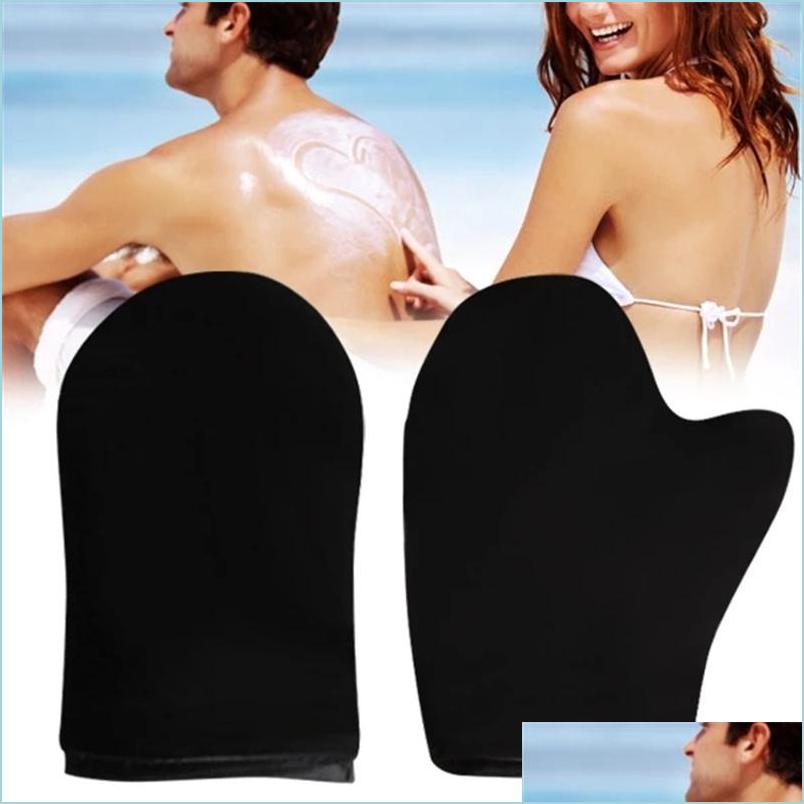 

Sponges Applicators Cotton Body Cleaning Glove Reusable Self Tan Applicator Tanning Mitt Gloves Cream Lotion Mousse Tanner Face B Dh3Xg