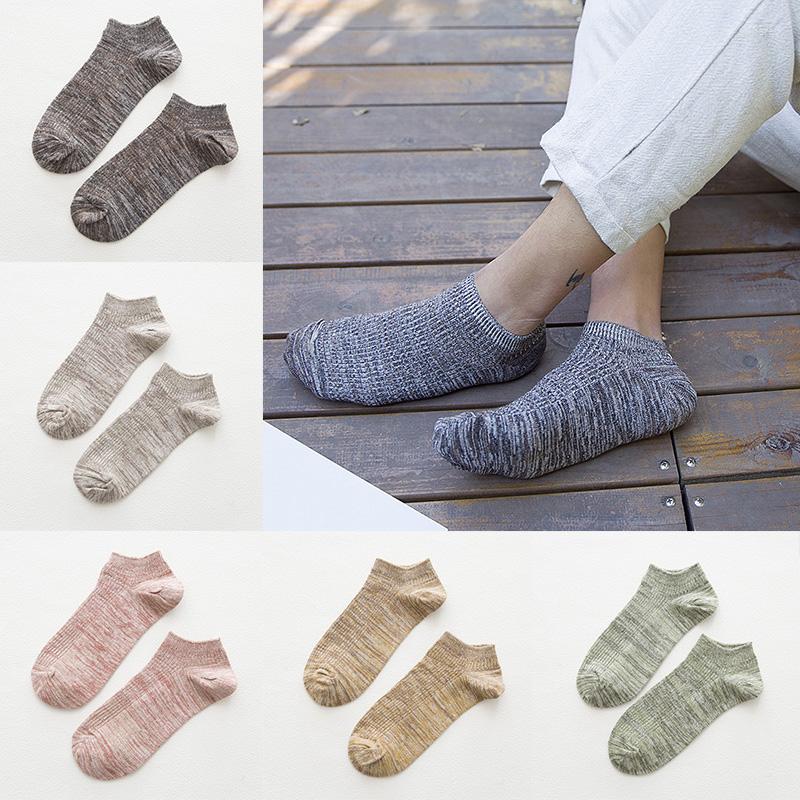 

Men's Socks Men Cotton High Quality Casual Fashion Breathable Ankle Short Solid Colors Male Comfortable Boat