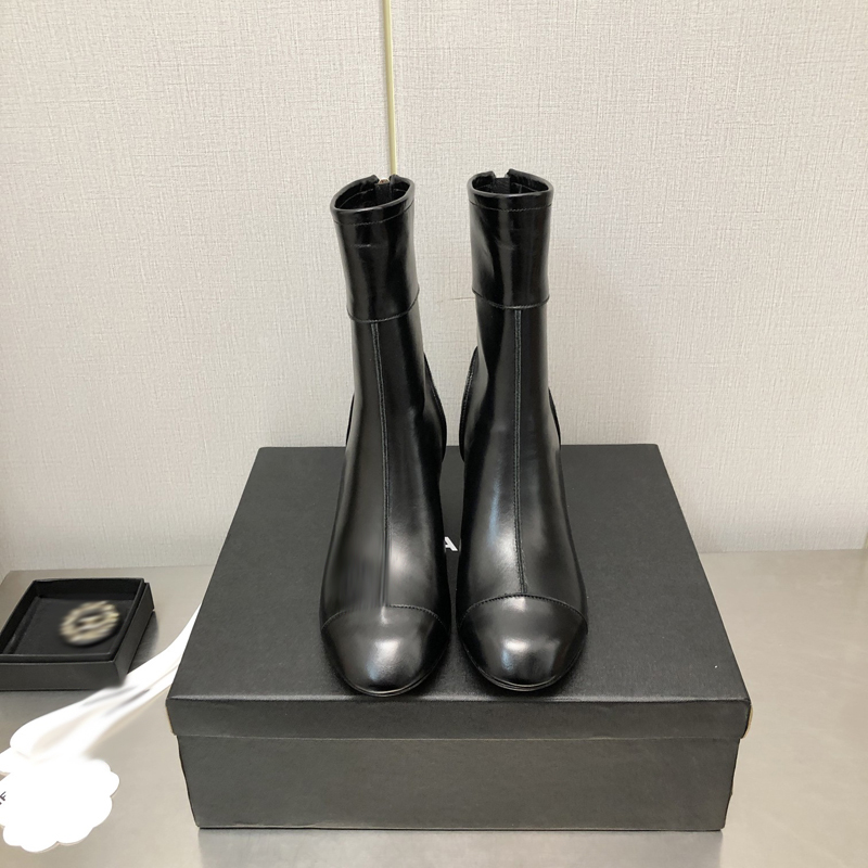 

2023 BEAUBOURG boots Women Fashion Martin Boots Designer Winter Leather Womens Flat Ankle Boot Size EUR 35-40 -E052, Picture color