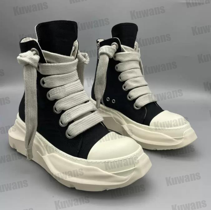 

Ricks Original Canvas Shoes boots Strobe Chunky DRK Oversize Thick Sole Owens SHDW High Top Jumbo Sports Shoes Sneakers Lace-up Men Women, Customize