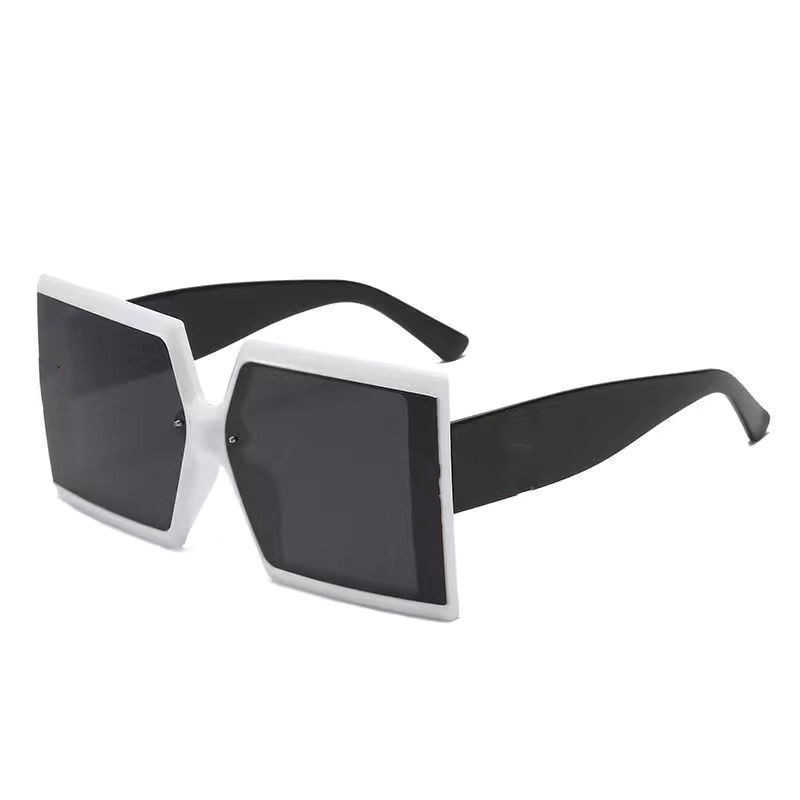 

Sunglasses Oversized Black Square 2022 Fashion Shades Womens Brand Designer Big Frame B Sun Glasses Men UV400 Oculos with box