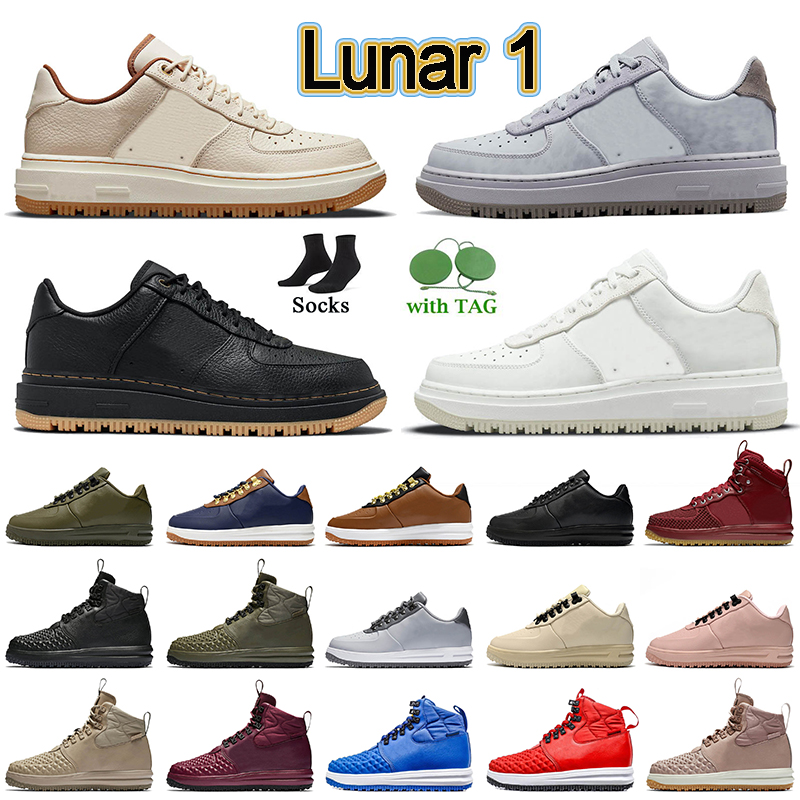 

Lunar 1 Low Designer Sneakers Duckboot Running Shoes For Women Mens Pecan Triple Black Summit White Cool Grey Medium Olive Gum Night Blue Burgundy Trainers Sports, B26 burgundy 40-47
