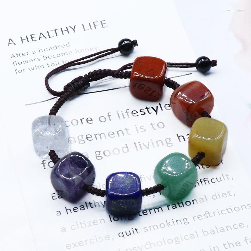 

Bangle 1PCS Adjustable Chakra Energy Yoga Meditation Bracelet Natural Stone Healing Jewelry Women Bracelets For Drop
