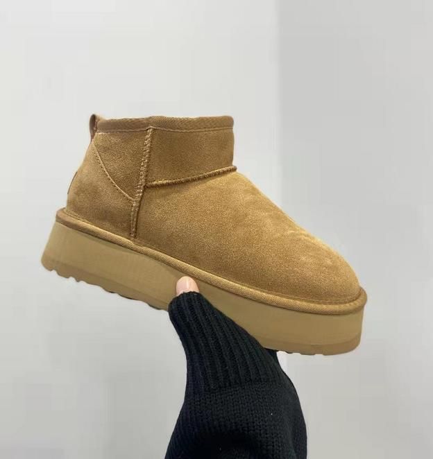 

Women Ultra Mini Australia Platform Boots OP24 Tazz Slippers Winter Warm Snow Tasman Low-top Boot Slip-on Fur Ankle Snow Booties Size 35-42, Color 11