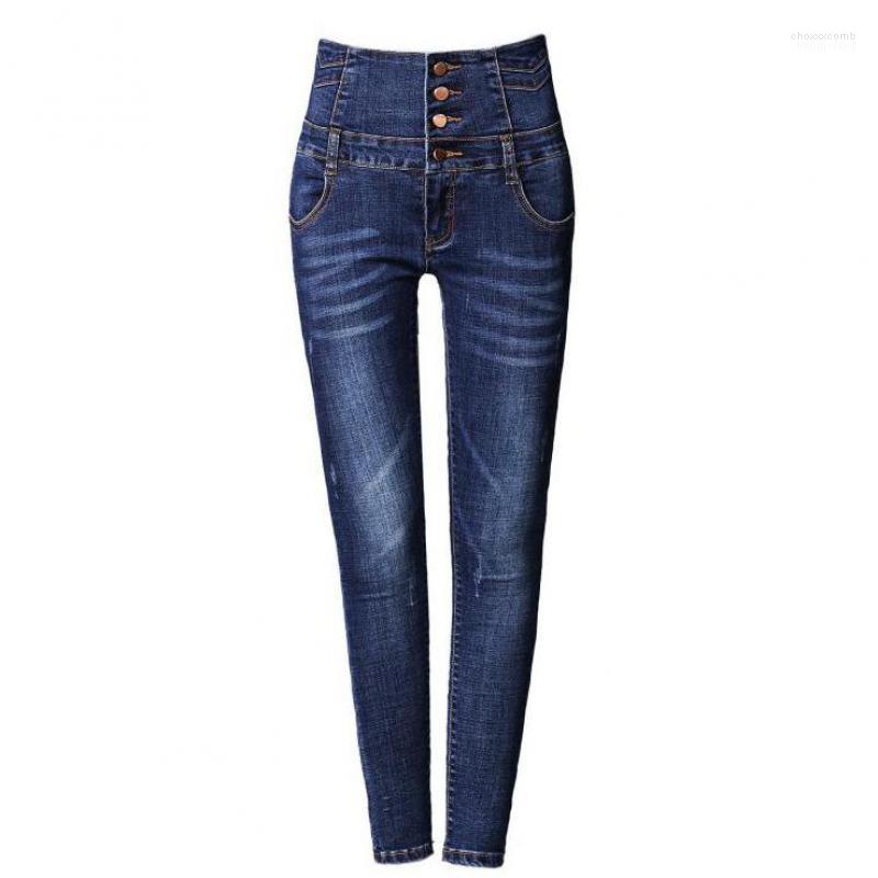 

Women's Jeans Women's 2022 Autumn Fashion 4 Solid Color High Waist Big Size Elastic Women Pencil Jl-dty003, Black