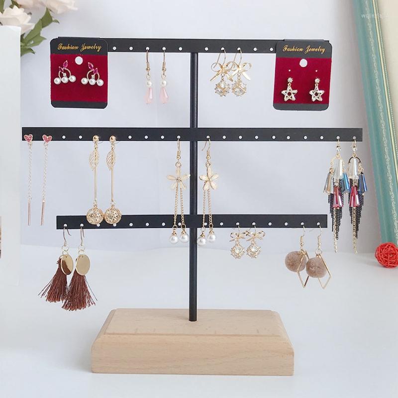 

Jewelry Pouches Earrings Organizer Display Stand 3-Tier Holder Rack For Hanging Earring Tree Dropship
