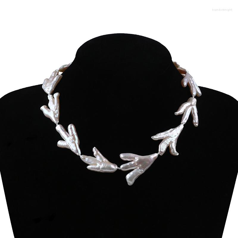 

Choker Wholesale The Irregular Branch Shape Freshwater Baroque Pearl Necklace