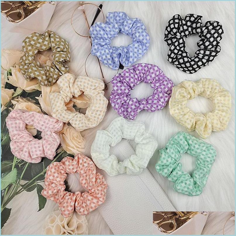 

Hair Accessories Vintage Scrunchies Fashion Hairband Hair Rope For Ponytail Holder Elastic Hairbands Sweet Ties Hairs Accessories Dr Dhjvy