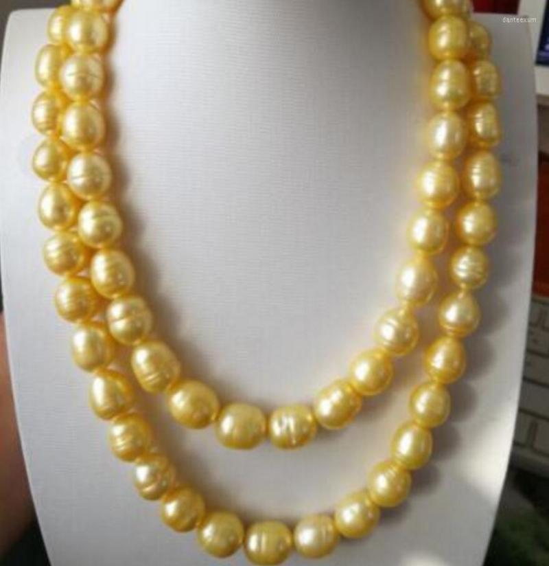 

Pendants Jewelry 12-13 Mm Natural South Sea Gold Pearl Necklace 18-19 Inch