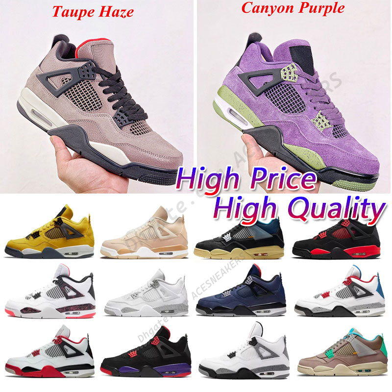 

Top Jumpman 4 4s IV Basketball designer Shoes University jordens Pink Bred Sail Taupe Haze Jorda Raptors White Oreo Red Thunder Shimmer Infrared Sneakers, As pic12