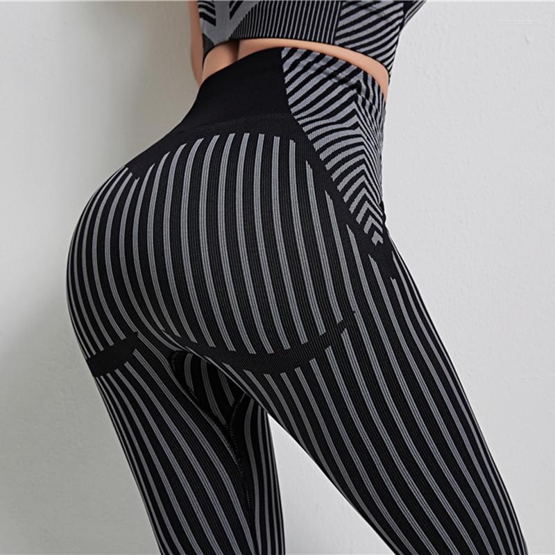 

Active Sets Seamless Women Yoga Set Long Sleeve Fitness For Striped High Waight Gym Clothes Sport Suit Work Out, Orange