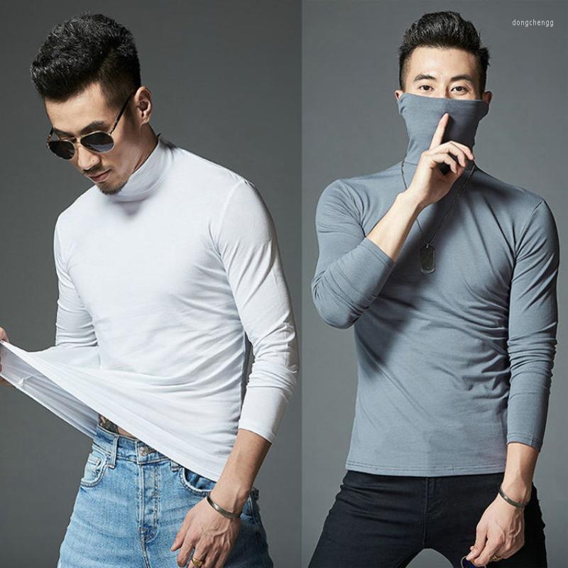

Men's T Shirts Men's Solid Color Turtleneck T-Shirts For Male Autumn Spring Casual Long Sleeve Basic Bottoming Shirt Men Slim-Fit Tops, Qianhui 02