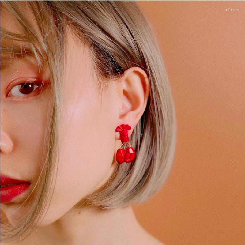 

Backs Earrings Clip On For Women 2022 Harajuku Style Personality Friends Sweet Cool Funny Creative Korean Fashion Lobster Earring