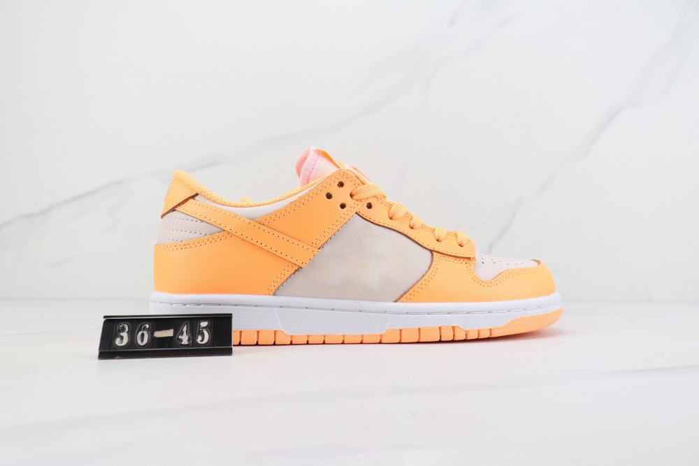 

With Box Peach Cream Running Shoes Men Women Orange White Sports Sneaker