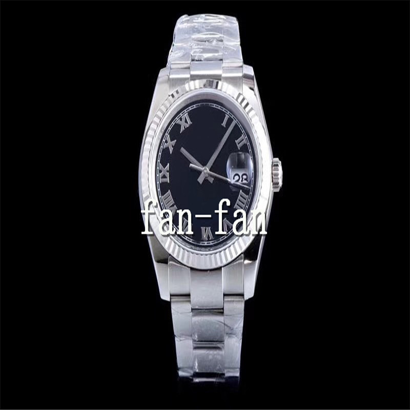 

Awatch Factory Wristwatch 36mm Rose Waterproof Gold Roman 18k Fluted Jubilee 116231 eta 3235 automatic mechanical movement men watches a6, White