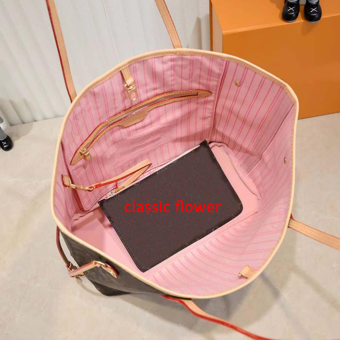 

Hot tote Bag Luxurys Designers Neverfulls Women Men MM GM Flowers Checked Handbags Never Full Composite Purse Wallet Shoulder Bag