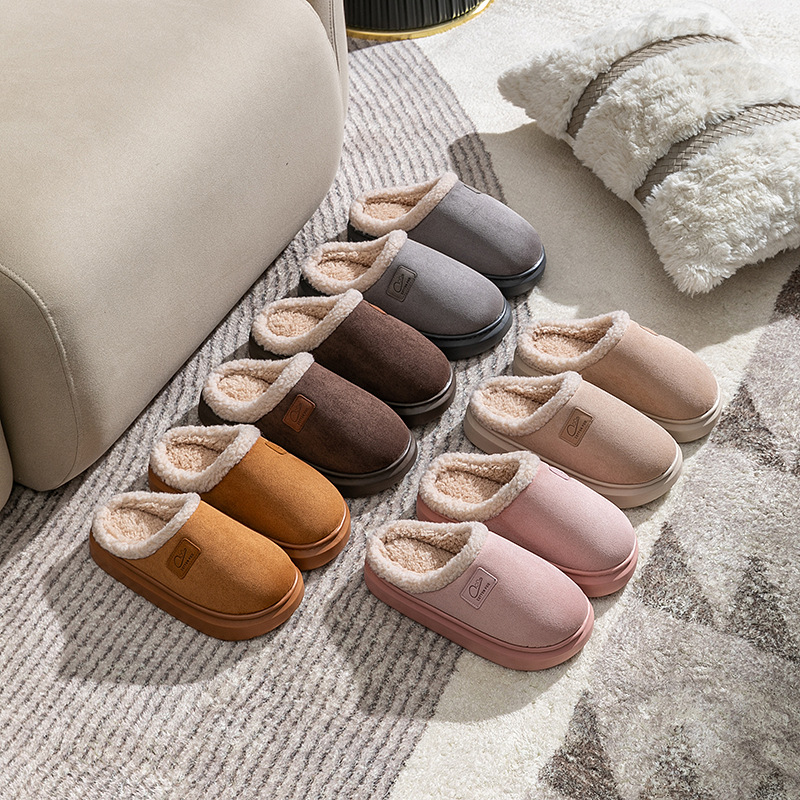 Free shipping Cotton slippers fashion Home slippers womens winter fur slipers indoor and outdoor warm slippers comfort slip-image-1073344484