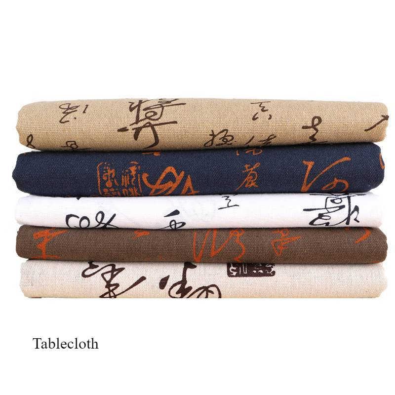 2026 Natte de calligraphie de style classique couverture de table basse coton et nappe en lin
