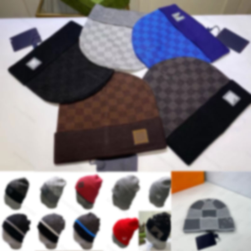 Designer's brim cap, V-knit cap, letter, warm autumn and winter, men's and women's same style woolen cap, fashionable cold cap, heads