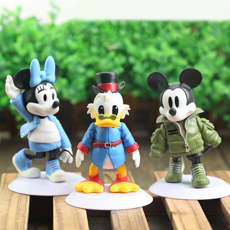 Blind box figurines, 3 trendy clothing sets, Mickey and Minnie figurine models, Mickey Mouse and Donald Duck cake decorations, trendy toys, for v-image-1056422948