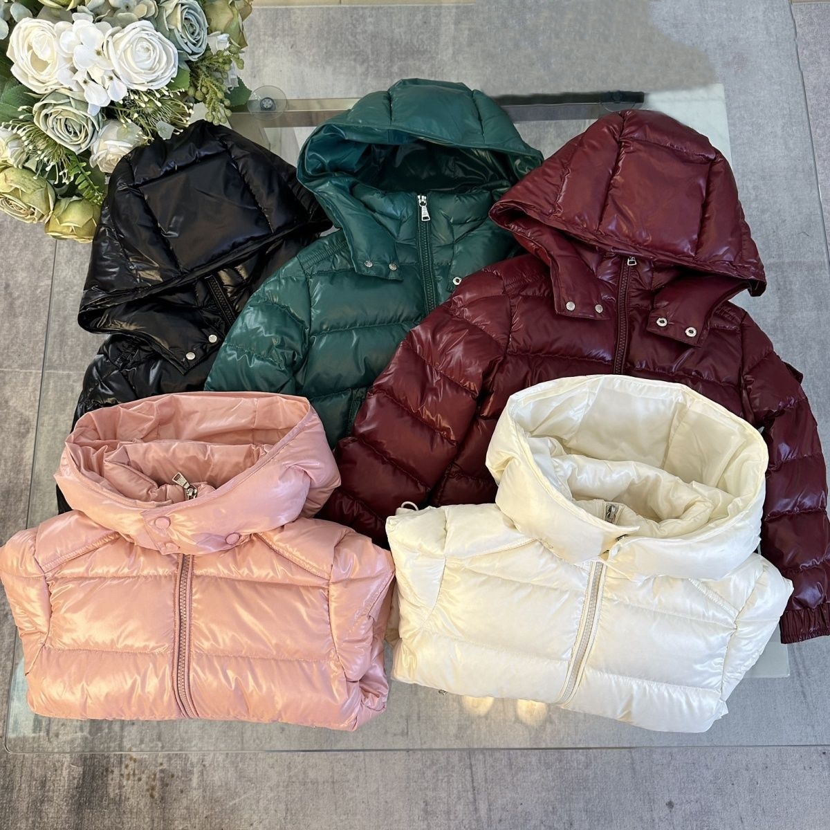 Kids Down Coats Designer Boys Girls Jackets Toddlers Children Winter Warm Clothes Youth Baby Outwear Black White Pink Green Pink Casual Clothing-image-1073293594